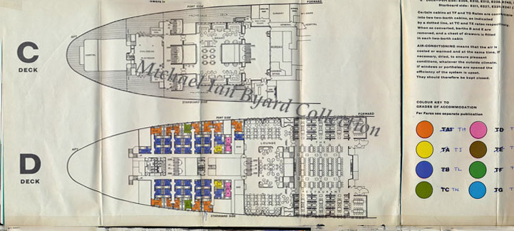 C and D Deck Cabin Plan
